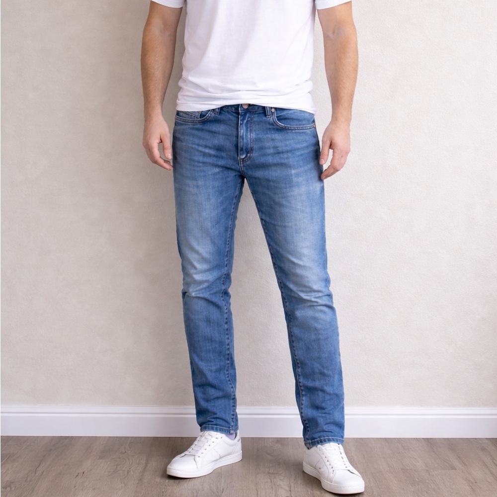 Classic Slim Straight Denim Jeans for Men 30 X 32
